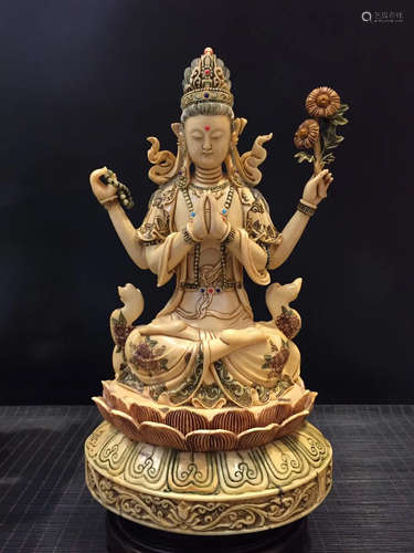 MENGMA XY CARVED FIGURE OF GUANYIN