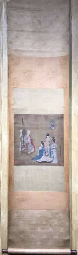 HAND SCROLL COLOR INK PAINTING