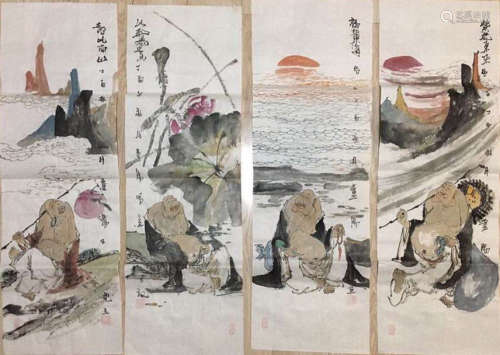 FOUR PAINTING PAPER OF DONGYANG SIGN