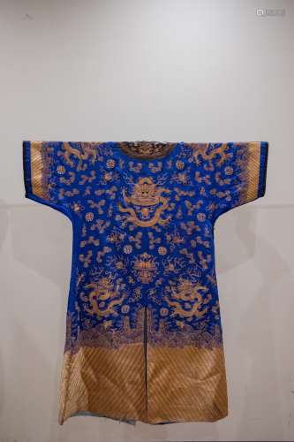 QING Gold Silk Dragon Robe