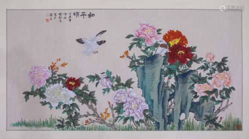 China Nanjing Famous Artist Paintng Peony