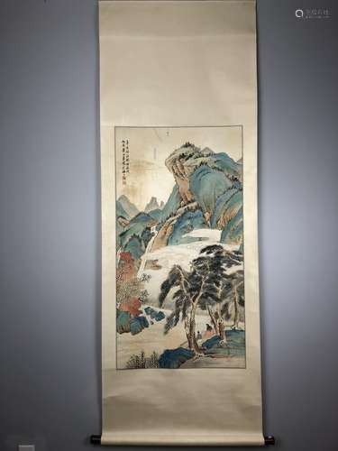 Huang Shanshou Seal Mountain ink on paper hanging scroll