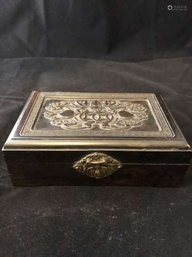 Ancient black wood Box