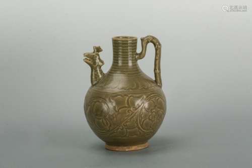 Tang Dynasty YaoZhou Kiln Double Phoenix Head Pot