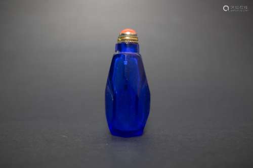 A Blue Glass Snuff Bottle