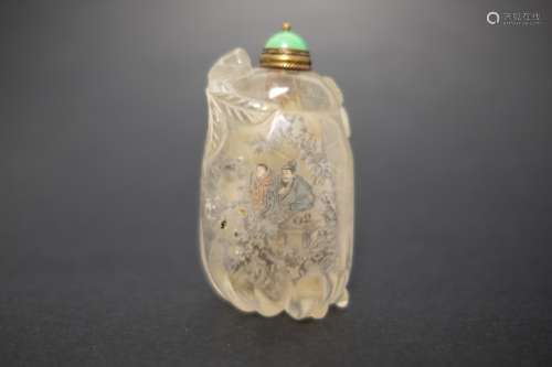 Ye, Zhongsan Artist, Hair Crystal Snuff Bottle