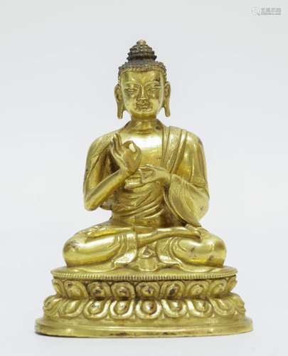 Chinese Gilt Bronze Buddha