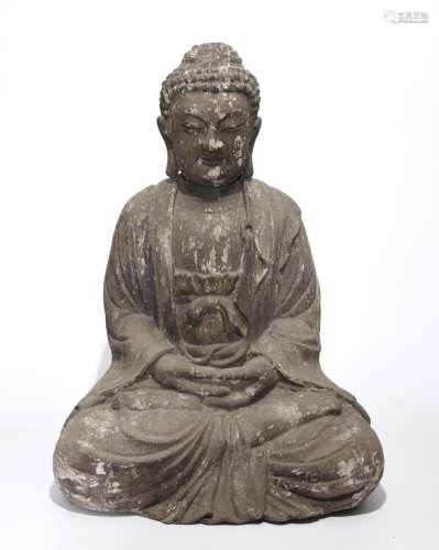 Chinese Carved Wood Buddha