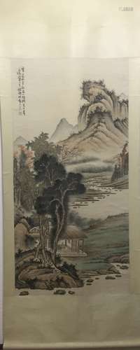 Chinese Ink/Color Painting on Scroll, Signed