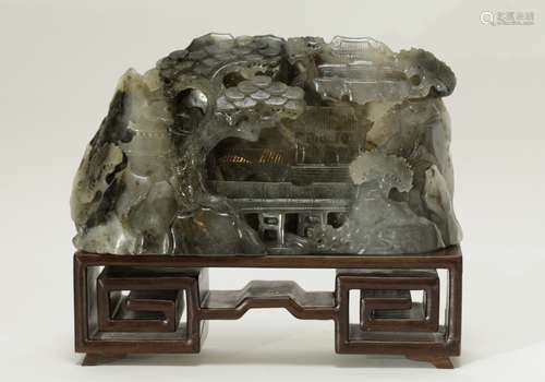 Chinese Jade Carved Boulder