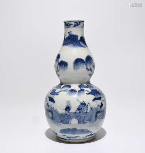 Chinese Blue/White Porcelain Vase, Marked