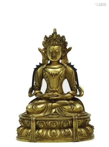 Chinese Gilt Bronze Buddha