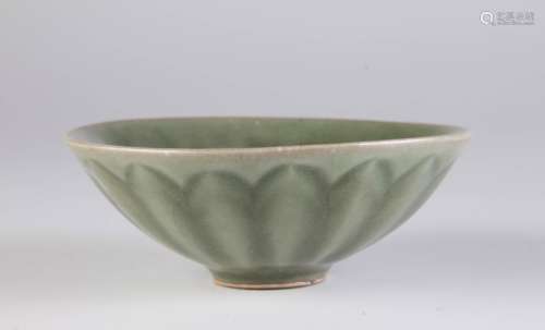 Chinese Long Quan Style Porcelain Bowl w/ Lotus