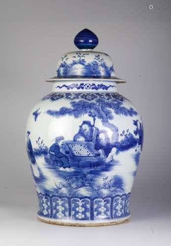 Chinese Huge Blue/White Porcelain General Jar