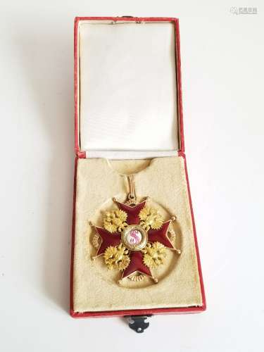 Antique Russian Gold Enamel Order St.Stanislaus 1C