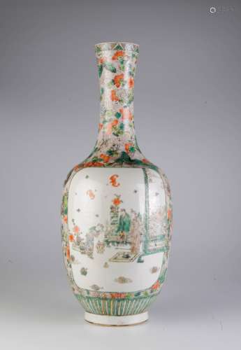 Chinese Qianlong Period Porcelain Vase, Marked