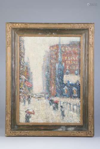 Impressionist Oil Painting of a Street