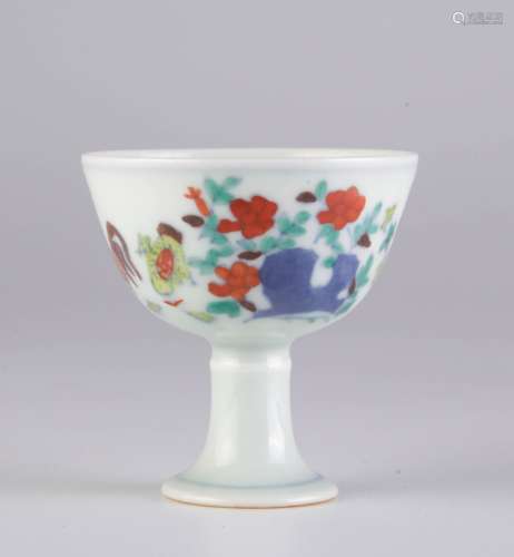 Chinese Porcelain JiGang Cup w/ ChengHua Mark