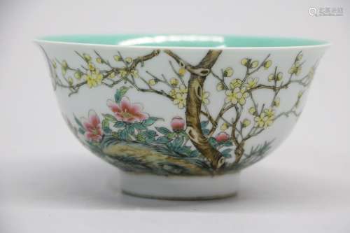 Chinese Enameled Porcelain Bowl Republic Period