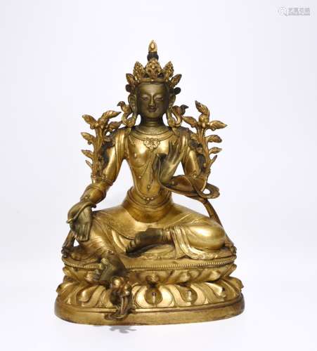 Chinese Gilt Bronze Buddha