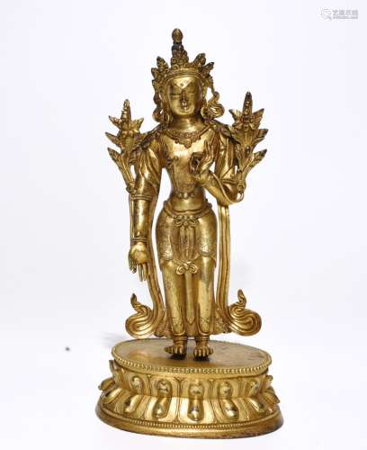 Chinese Gilt Bronze Buddha