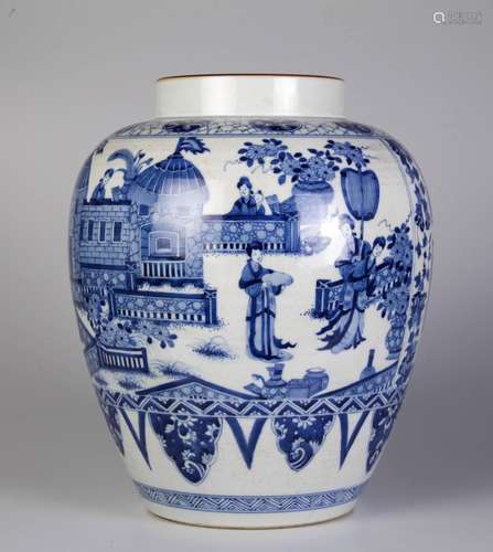 Chinese Blue/White Porcelain Jar KangXi Period