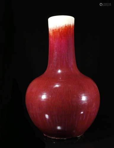 Chinese Red Glazed Porcelain Vase