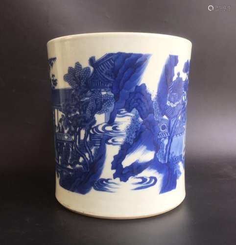 Qing Dynasty Chinese Blue/White Porcelain Pot
