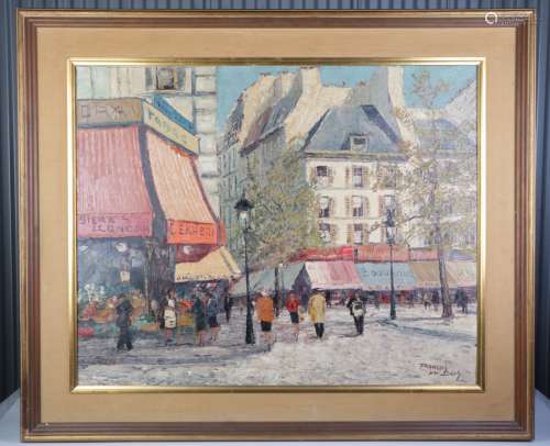 Oil on Canvas, Signed of French Street