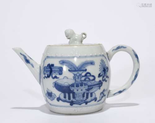 Chinese Blue/White Porcelain Teapot