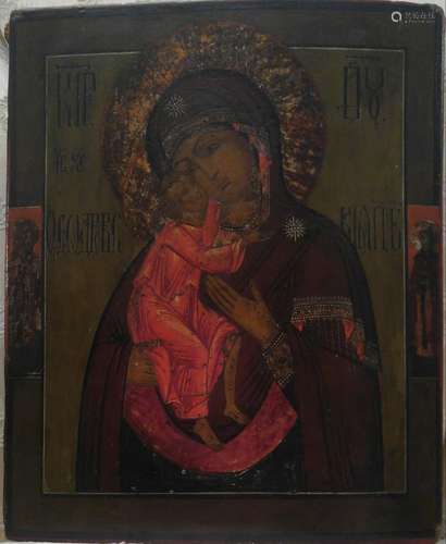 Antique 18c Russian icon of Fedorovskaya