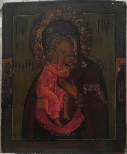 Antique 18c Russian icon of Fedorovskaya