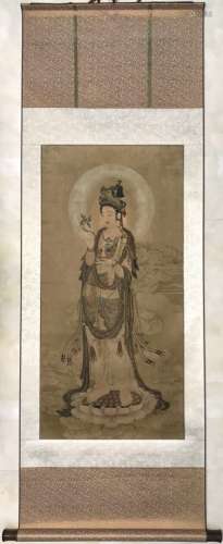 A CHINESE PAINTING OF GUANYIN