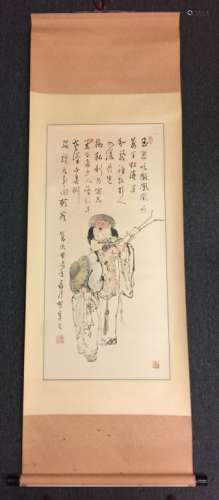 FOUR CHINESE SCROLL PAINTINGS OF BAI XIAN