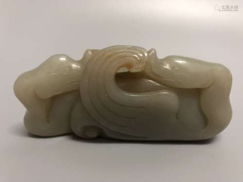 A JADE CARVING OF GOOSE