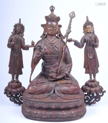 THREE BRONZE BUDDHA