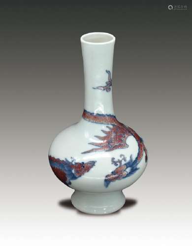 Alum Red Bottle Vase, Yongzheng Period