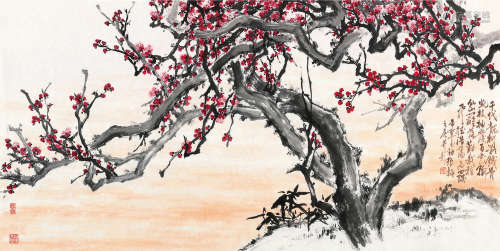 于希宁（1913～2007） 红梅迎春 软片 设色纸本