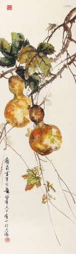 黄幻吾（1906～1985） 葫芦 立轴 设色纸本