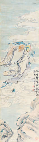 诸健秋（1890～1965） 仙寿 镜片 设色纸本