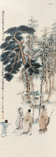 张大千（1899～1983） 高士图 立轴 设色纸本