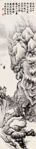 楼辛壶（1880～1950） 高迥山中阁 立轴 水墨纸本