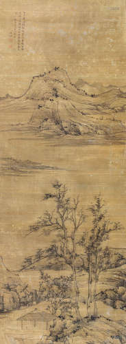 江注（1626～1685） 秋林图 立轴 水墨绢本