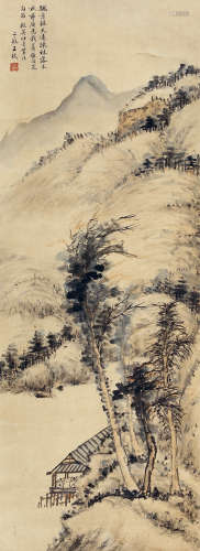 王玖（1745～1798） 秋山闲话 立轴 设色纸本