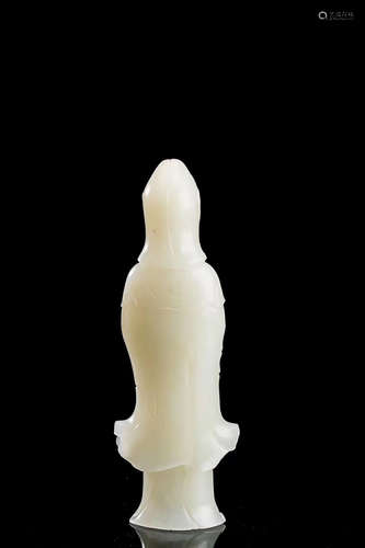 A HETIAN WHITE JADE GUAN YIN PUSA STUATE