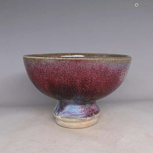 A JUNYAO FLAMBED GLAZED BOWL, SONG DYNASTY (960-1279)