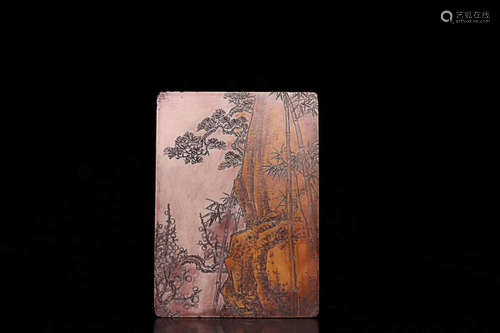 A SONGHUA INK STONE, QING DYNASTY