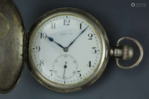 Vintage Rotherhams sterling silver hunter pocket watch