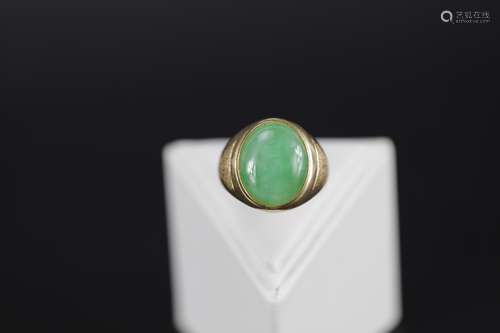 Jadite ring 14K