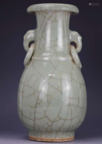 Guan-Glazed double-ear amphora vase